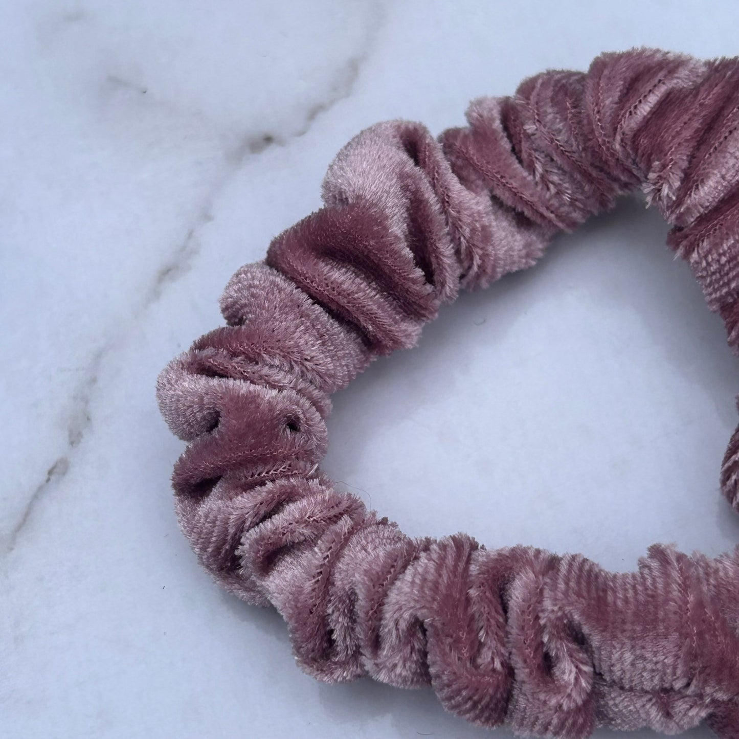 Crushed Pink Mini Scrunchie