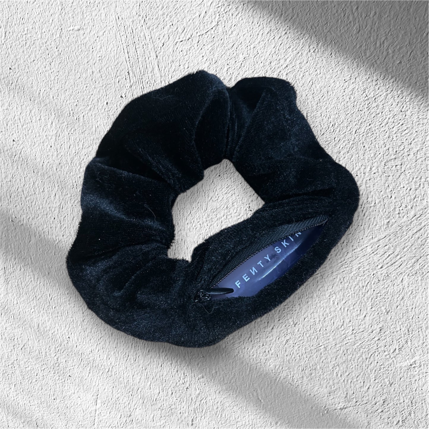 Black Velvet Clare Pocket Scrunchie