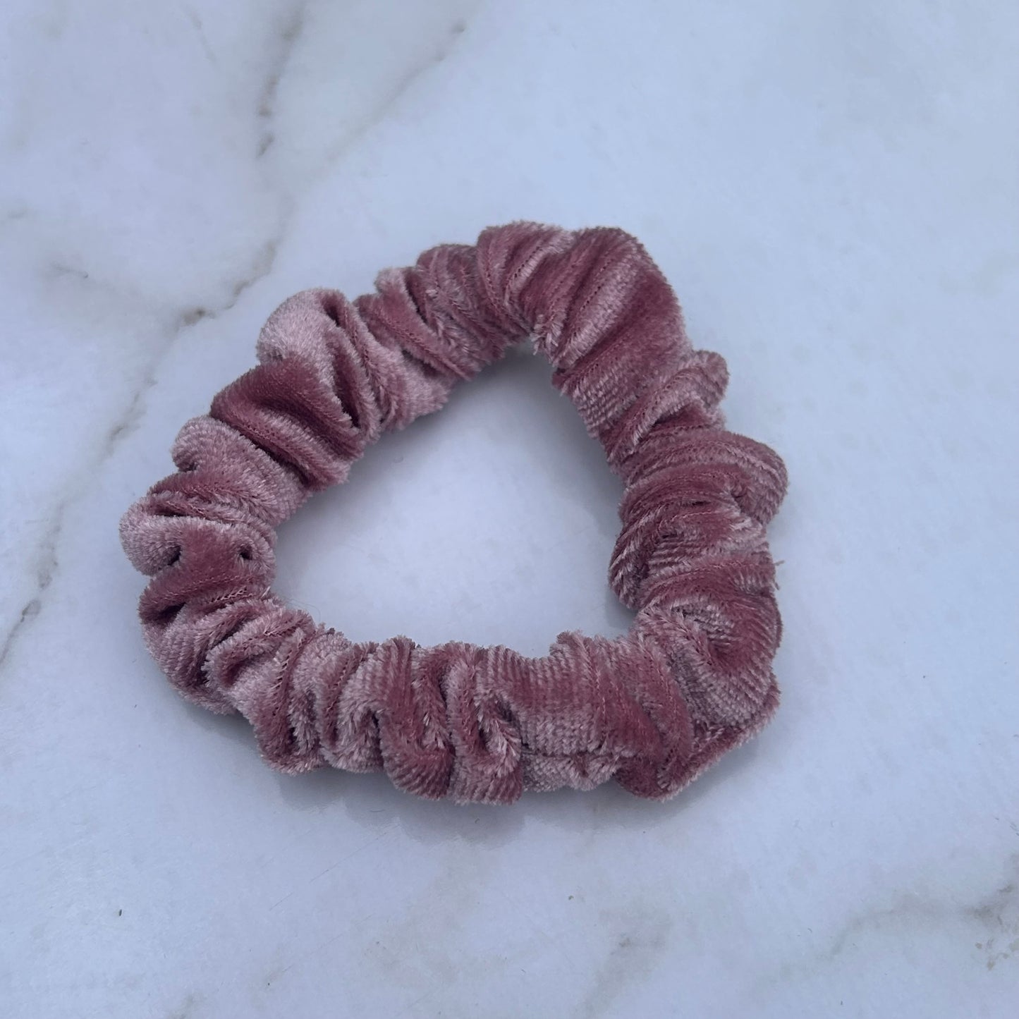Crushed Pink Mini Scrunchie