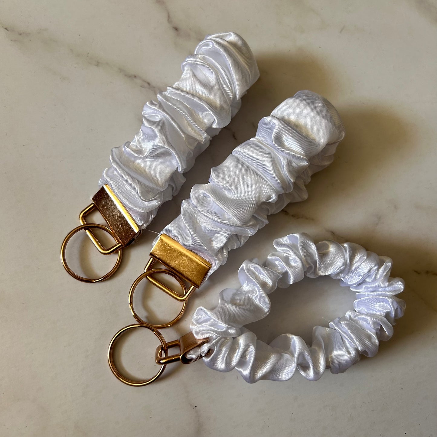 SnowWhite Satin Wriststrap