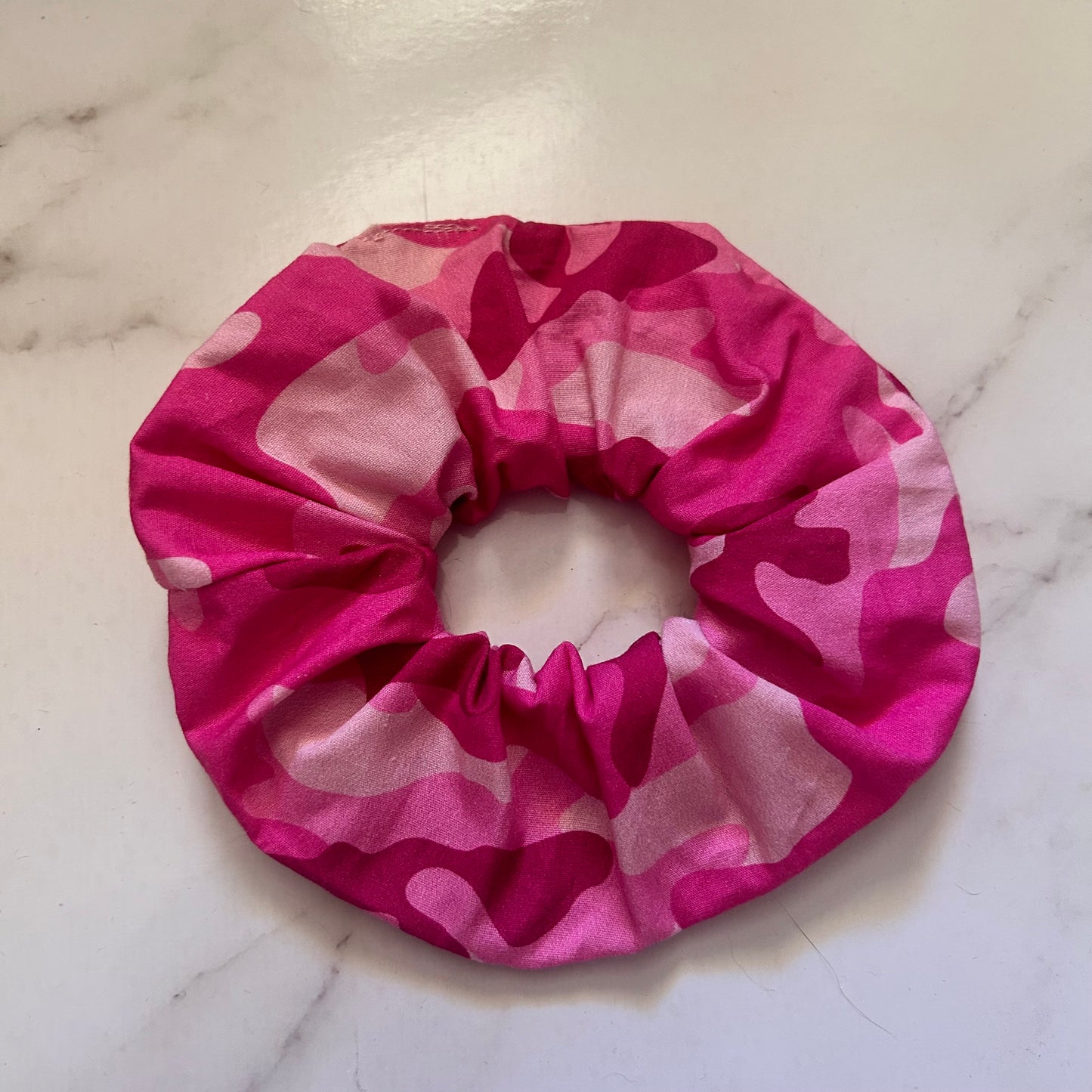 Pink Camo Scrunchie