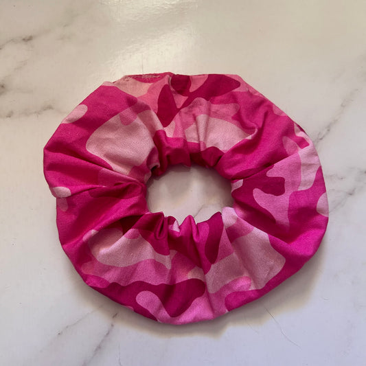 Pink Camo Scrunchie