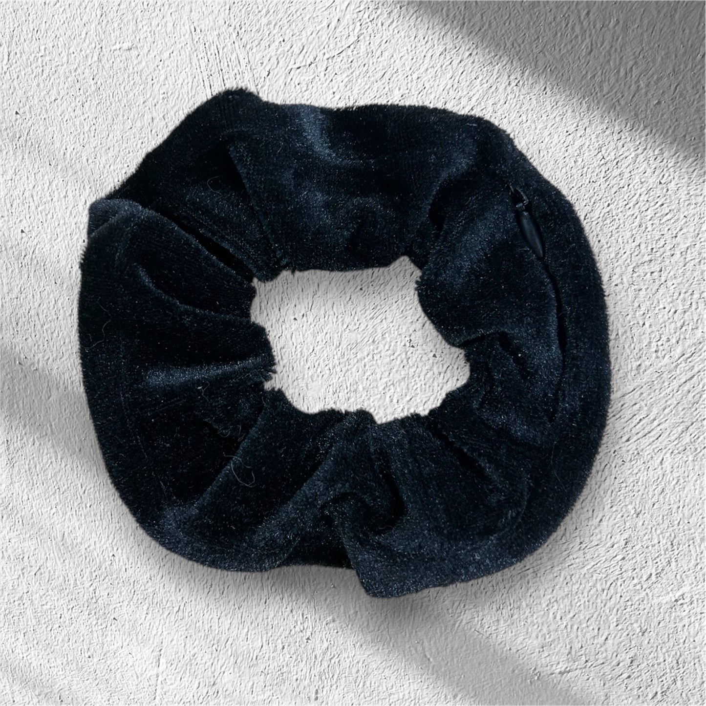 Black Velvet Clare Pocket Scrunchie