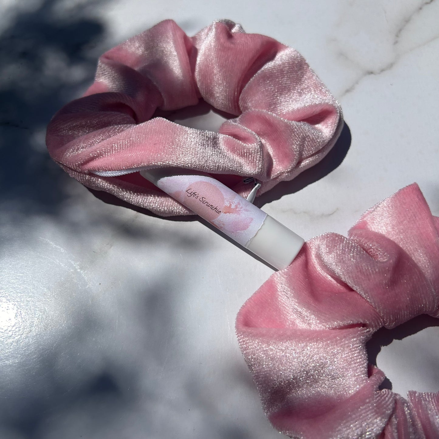 Baby Pink Clare Pocket Scrunchie